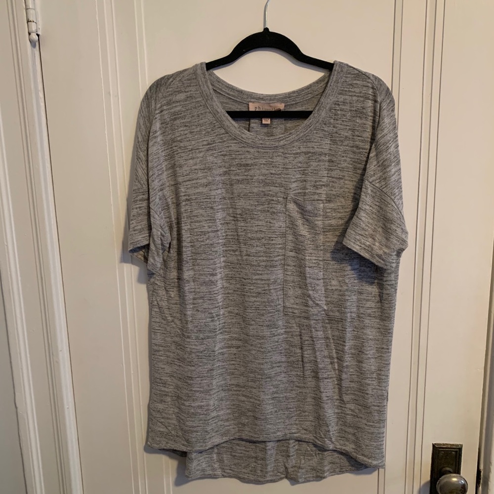 Philosophy Grey Oversized Tee